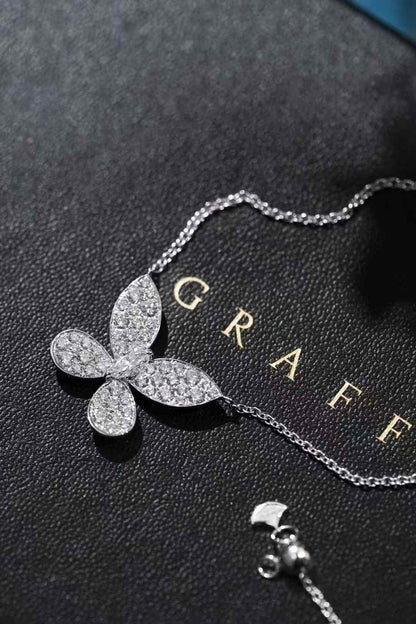 Graff White Gold Enchanted Large Butterfly Diamond Pendant Necklace