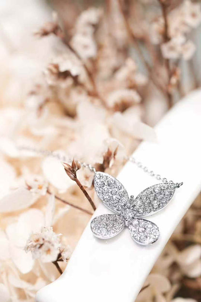 Graff White Gold Enchanted Large Butterfly Diamond Pendant Necklace