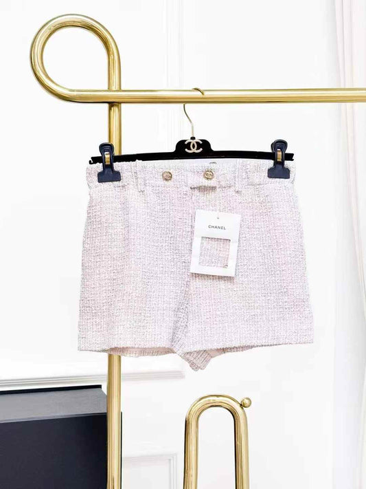 Chanel 24P Spring/Summer Preview: Light Pink Tweed Shorts
