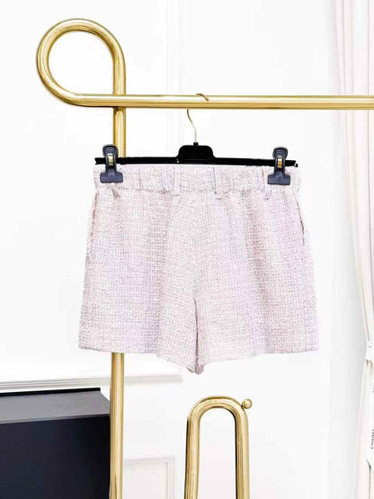 Chanel 24P Spring/Summer Preview: Light Pink Tweed Shorts