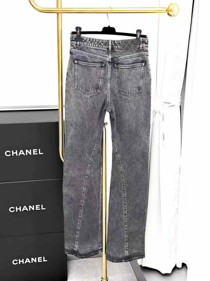 Chanel 23B Smoke Gray Denim Jeans