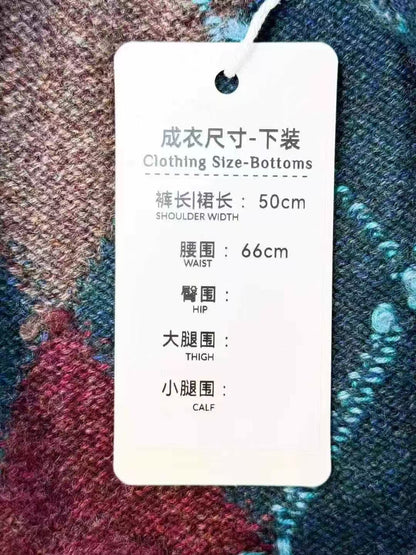 Chanel 24A Color-Blocked Diamond-Quilted Cashmere Knit Skirt